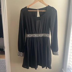 Holiday dress with open back